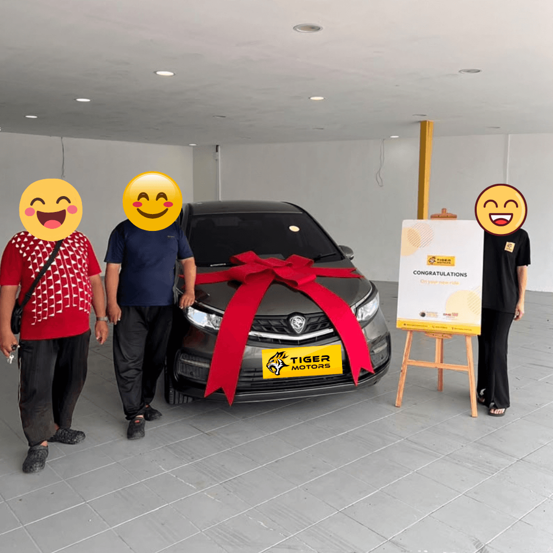 Customer collecting their 2019 Proton Persona from Tiger Motors in Kuching, Sarawak
